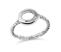Circular Spiral Silver Ring NSR-411